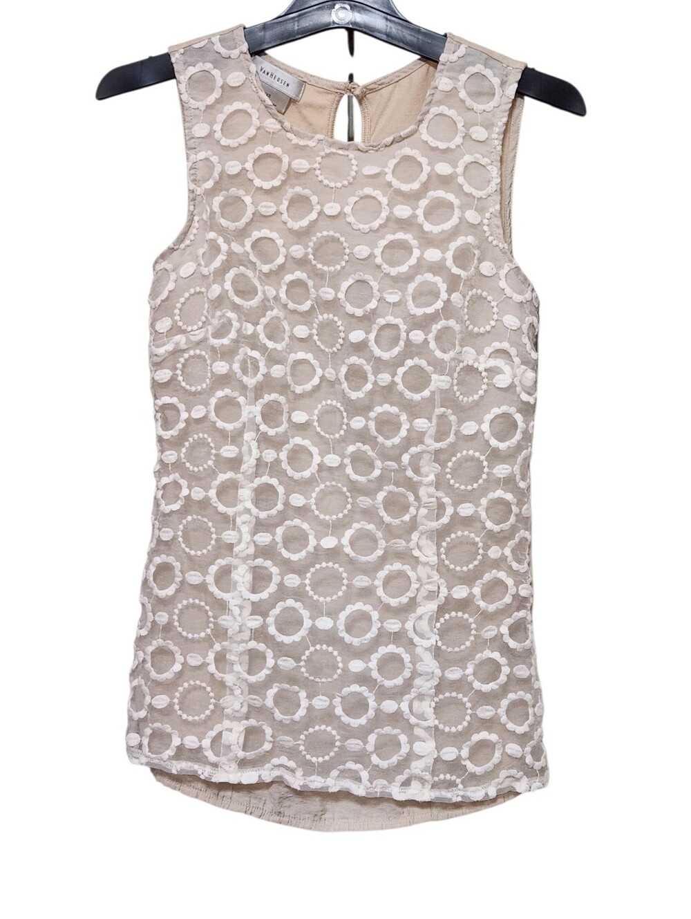 Van Heusen XXS Neutral Sleeveless Eyelet Tank Top